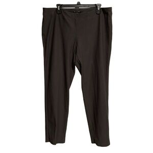 Eileen Fisher Women’s Pull-On Stretch Crepe Ankle Pants Dark Gray